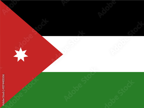 Free Download  Illustration vector graphic of the Jordan flag - GFXLoad