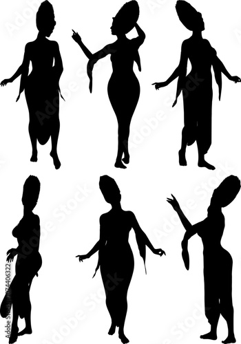 Abstract silhouette of a fantasy girl, enchantress or witch. Mystical character captures the essence of magic and mystery. Perfect for fantasy themed designs, book covers, or mystical artwork.