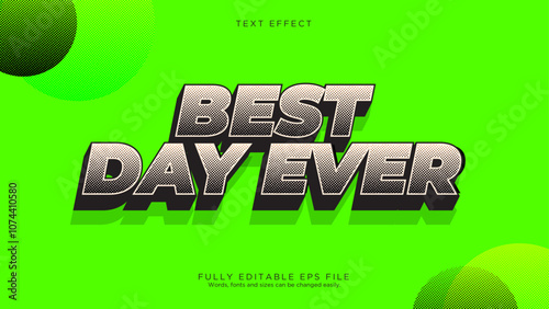 Best Day Ever Green Neon Text Effect Font Style