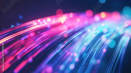 Abstract Fiber Optic Light Show