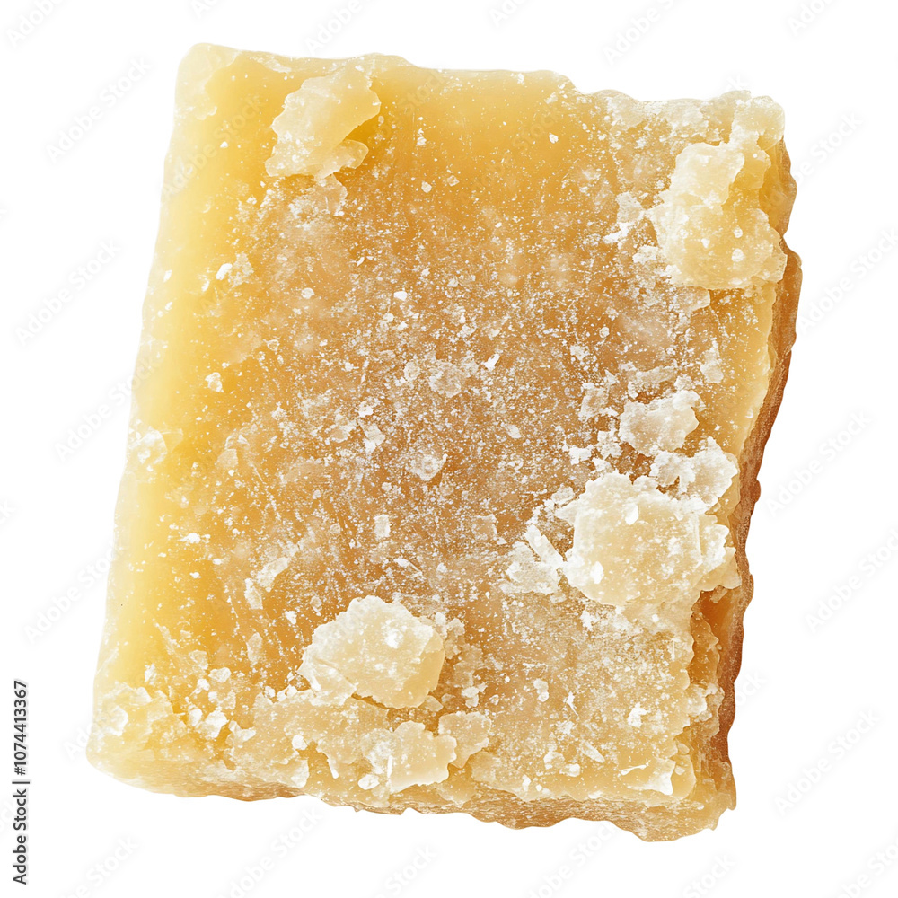A chunk of parmesan cheese, with a gritty texture and visible crystallization A chunk of parmesan cheese, with a gritty texture and visible crystallization