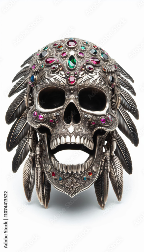 Naklejka premium プラチナ 髑髏