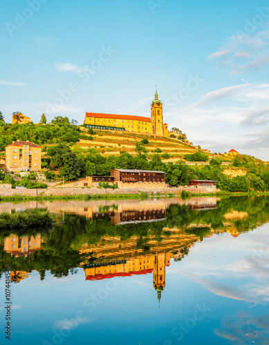 Melnik Castle on the hill above Labe and Vltava River,  Czech Republic.