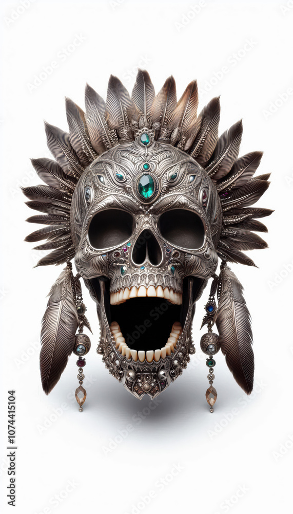 Obraz premium プラチナ 髑髏