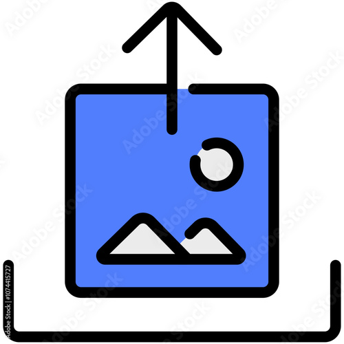upload filled line icon