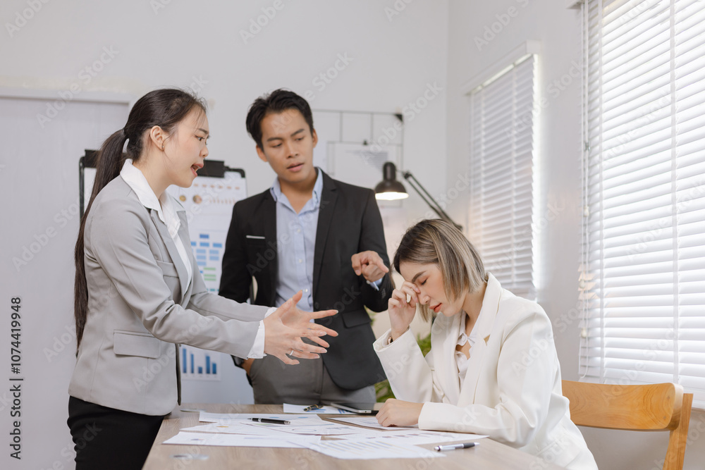Asian business teamwork working on digital tablet with analysis report and advisor showing plan, Financial analysis and Marketing teamwork concept. Asian business teamwork working on digital tablet with analysis report and advisor showing plan, Financial analysis and Marketing teamwork concept.