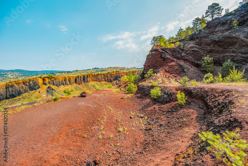 Volcano of Romania. The Racos volcano is the oldest volcano in the region transylvania. Vulcanul Racos photo