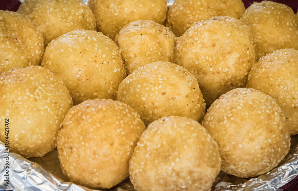 Aromatic crunchy Banh Ran from rice flour. Traditional Vietnamese cuisine Aromatic crunchy Banh Ran from rice flour. Traditional Vietnamese cuisine