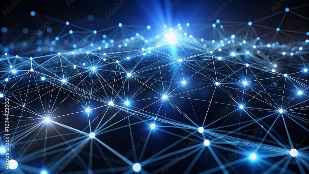 Abstract Digital Network with Glowing Points and Lines: A Minimalist Photography Art Piece Showcasing Connectivity and Technology in a Modern Aesthetic Abstract Digital Network with Glowing Points and Lines: A Minimalist Photography Art Piece Showcasing Connectivity and Technology in a Modern Aesthetic