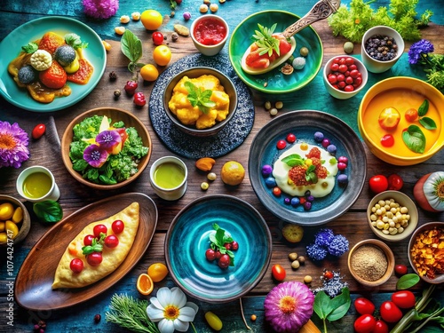 A Captivating Culinary Journey: Exploring the Sensory Experience of Food Photography with a Focus on Cinec Alidad, Vibrant Colors, and Artful Presentation of Dishes