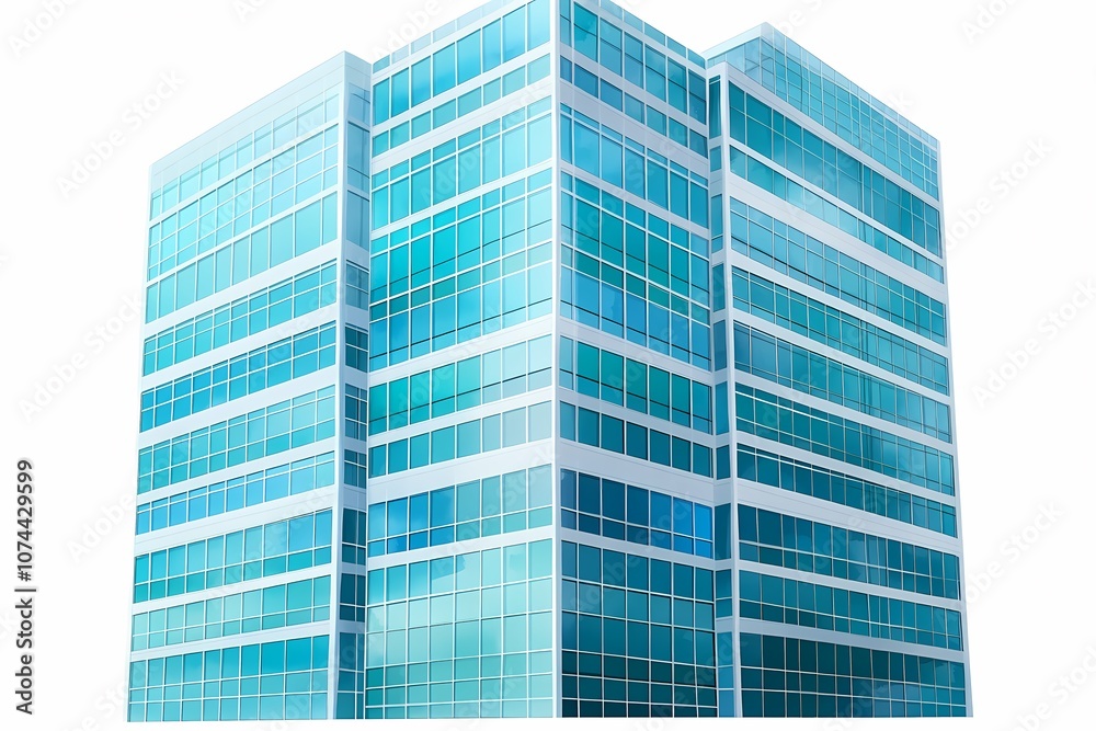 Modern Glass Building with Reflective Windows Showcasing a Sleek Architectural Design Against a Clear Sky for Business and Real Estate Imagery Modern Glass Building with Reflective Windows Showcasing a Sleek Architectural Design Against a Clear Sky for Business and Real Estate Imagery