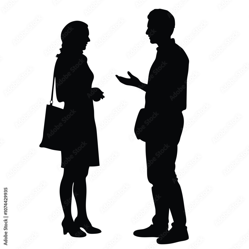 a university student are talking each other standing with face to face a university student are talking each other standing with face to face