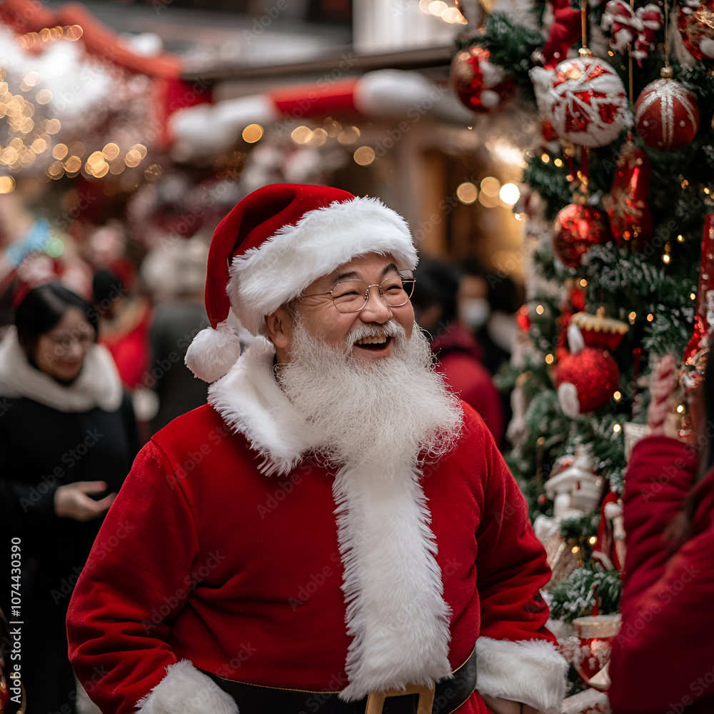santa claus with christmas tree santa claus with christmas tree
