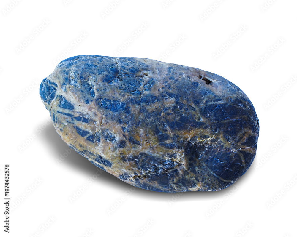 River rock shape isolated on white background. This has clipping path.