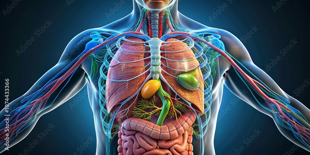 Aerial View of Human Anatomy Focusing on Gallbladder and Pancreas with Detailed Illustrations for Medical Education and Healthcare Awareness Aerial View of Human Anatomy Focusing on Gallbladder and Pancreas with Detailed Illustrations for Medical Education and Healthcare Awareness