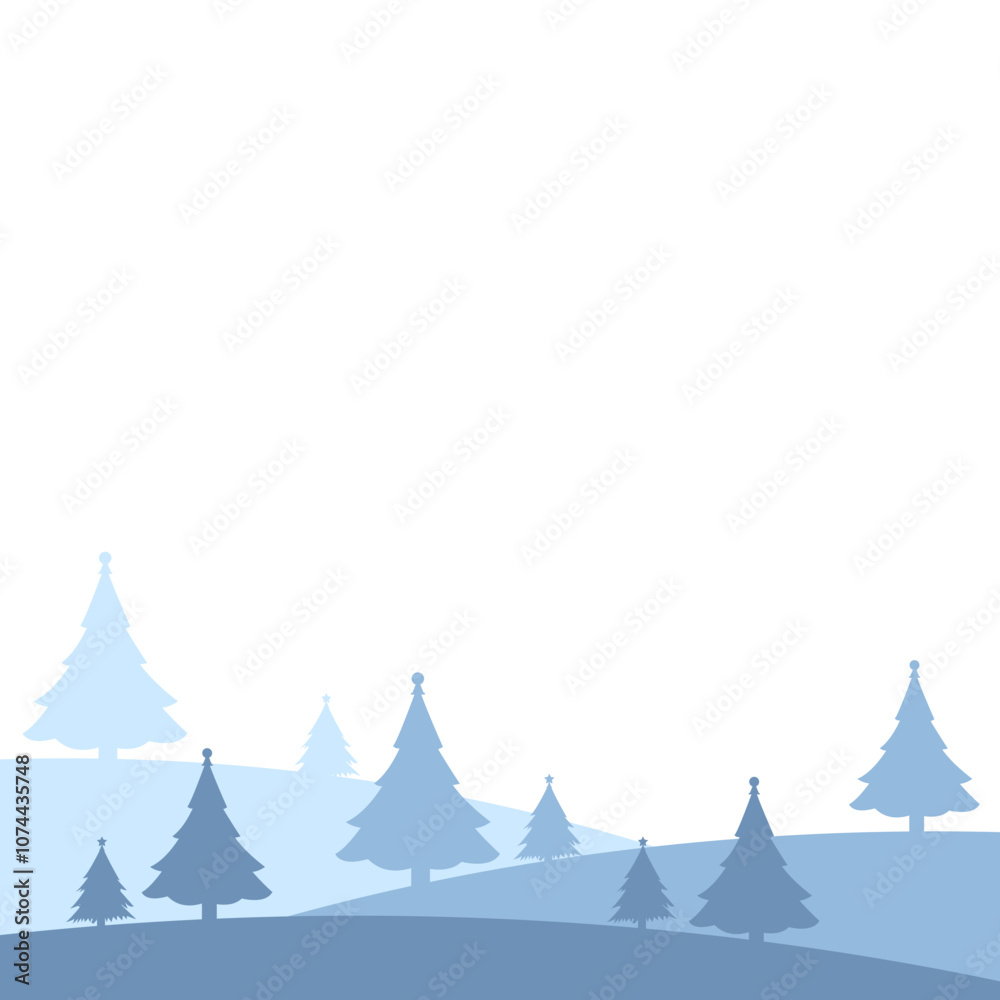 Obraz premium Winter Landscape Illustration