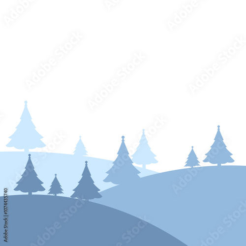 Wallpaper Mural Winter Landscape Illustration Torontodigital.ca
