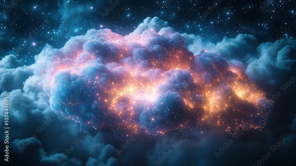 Stunning Cosmic Cloud Filled with Stars and Nebulae in Deep Space, Perfect for Astro-Imagination, Science Fiction Visuals, or Celestial Art Projects Stunning Cosmic Cloud Filled with Stars and Nebulae in Deep Space, Perfect for Astro-Imagination, Science Fiction Visuals, or Celestial Art Projects