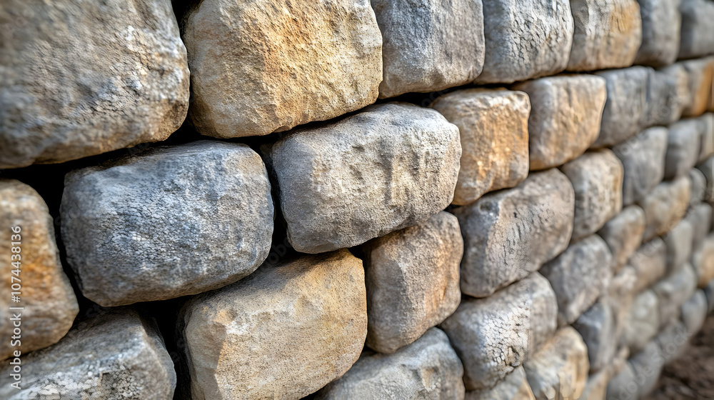 Stone Wall Texture - Close Up of Rough Stones Stone Wall Texture - Close Up of Rough Stones