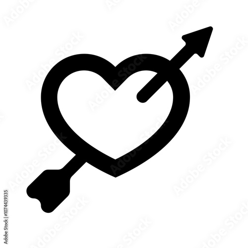 Cupid Shot Line Icon