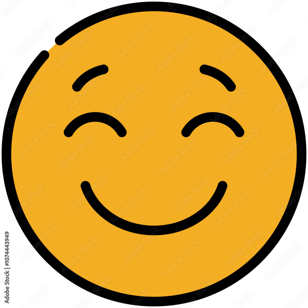 Fototapeta premium smile filled line icon