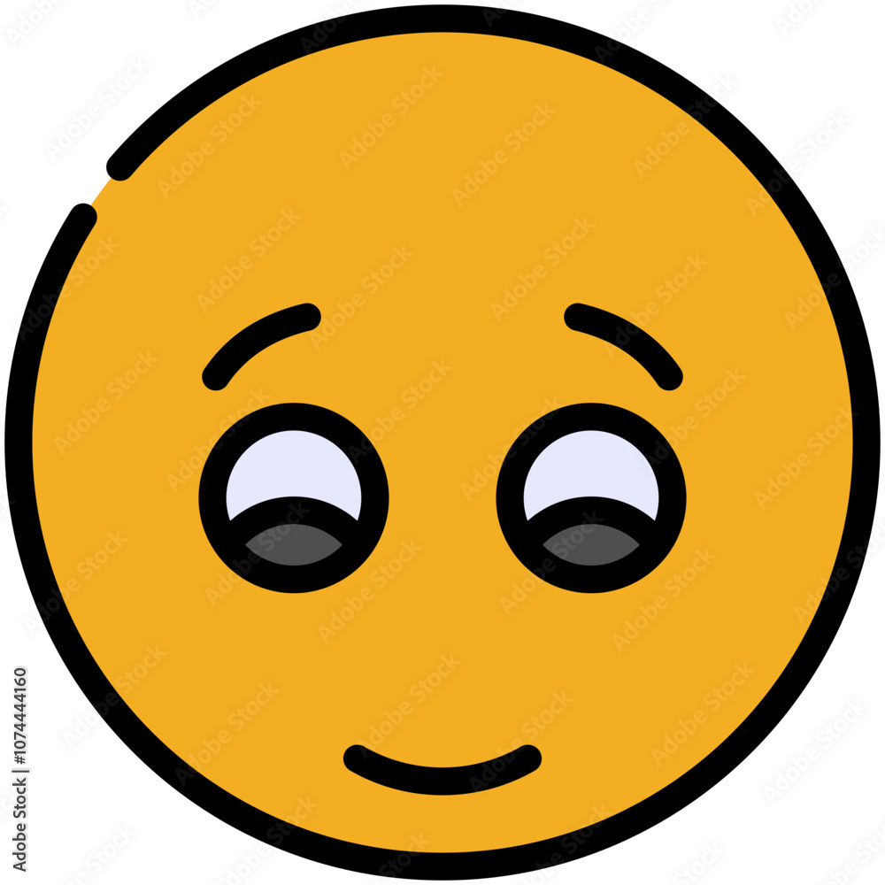 Fototapeta premium eyes down filled line icon