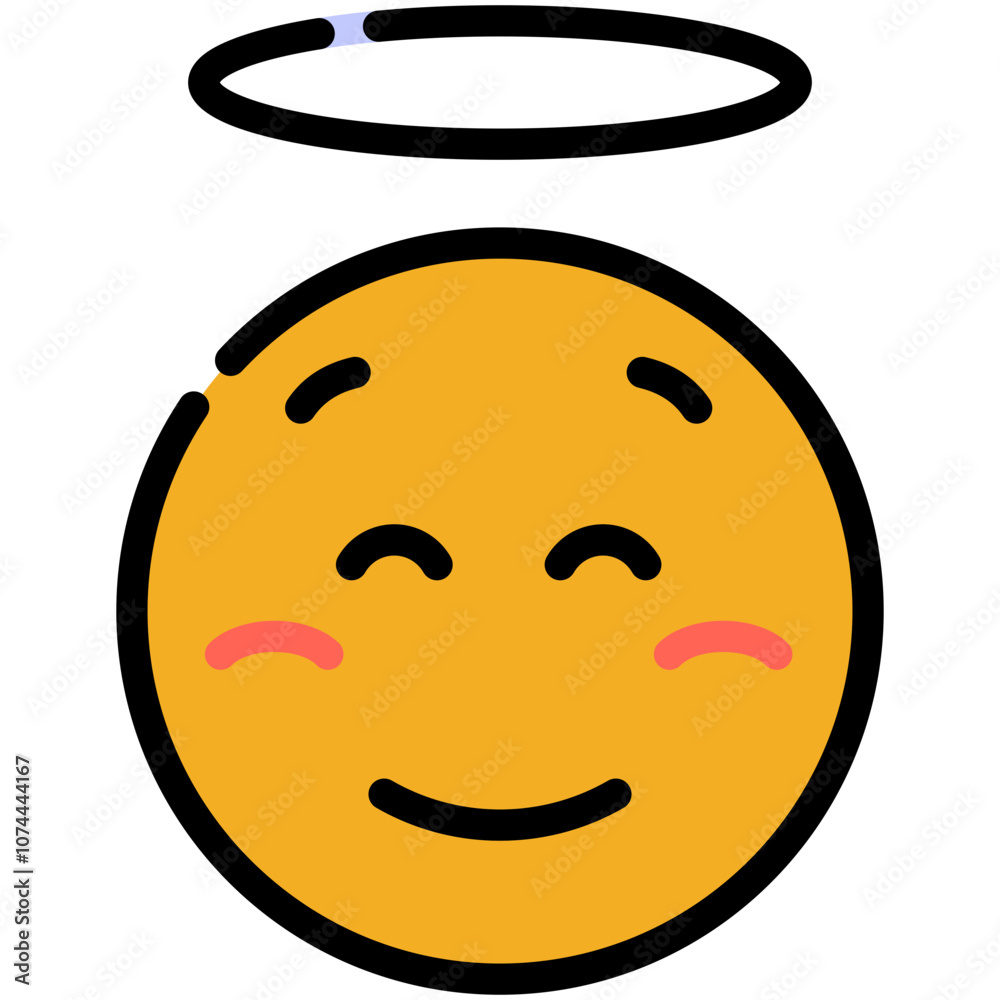 Fototapeta premium smile filled line icon