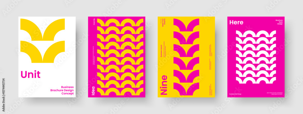 Obraz premium Geometric Report Layout. Creative Flyer Template. Isolated Business Presentation Design. Background. Brochure. Book Cover. Banner. Poster. Journal. Advertising. Brand Identity. Portfolio. Catalog