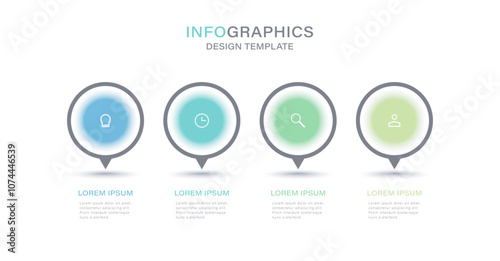 4 steps or options infographics vector design template.