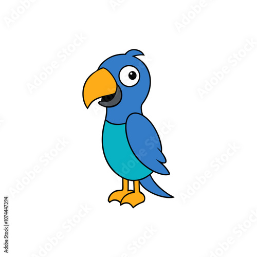 Parrot cartoon vector