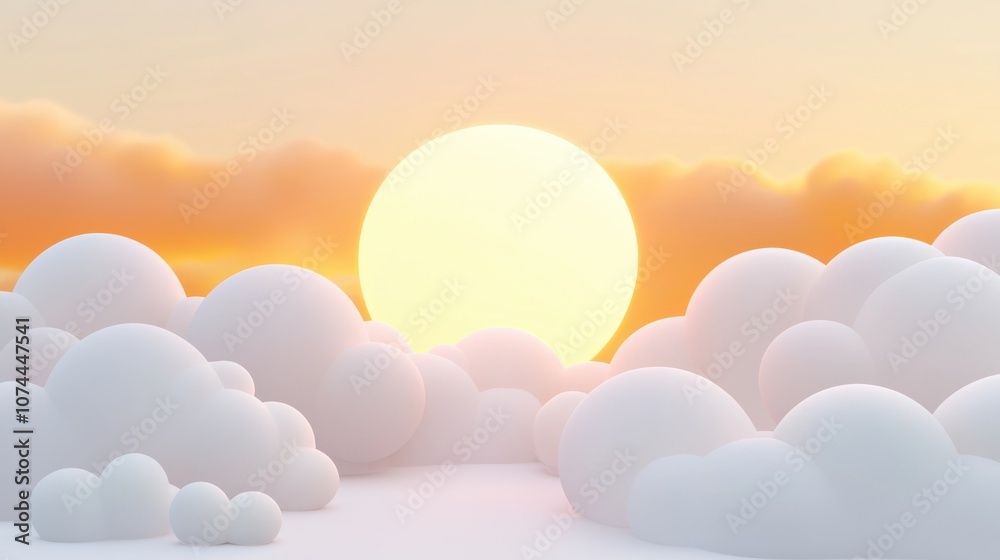 A sun is shining through a cloudy sky A sun is shining through a cloudy sky