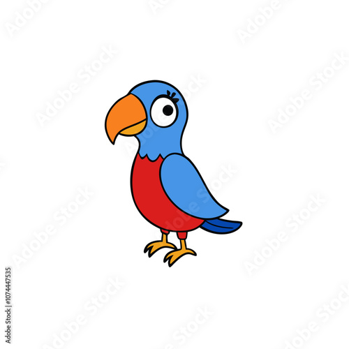 Parrot cartoon vector