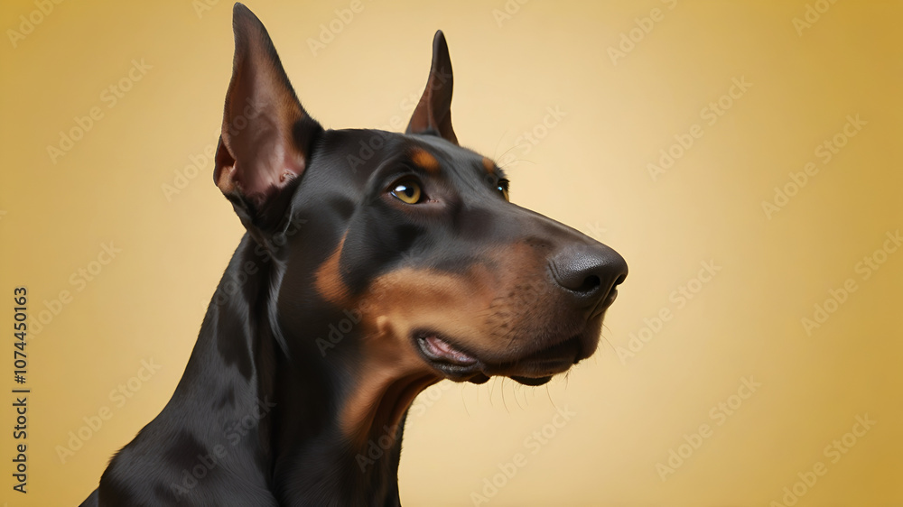 portrait of a doberman 