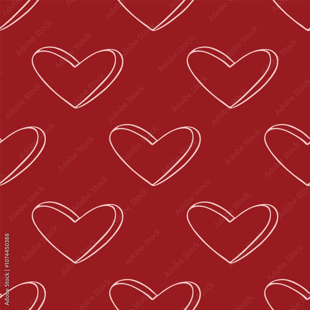 Seamless pattern with hand drawn heart doodle for decorative print, wrapping paper, greeting cards and fabric Seamless pattern with hand drawn heart doodle for decorative print, wrapping paper, greeting cards and fabric