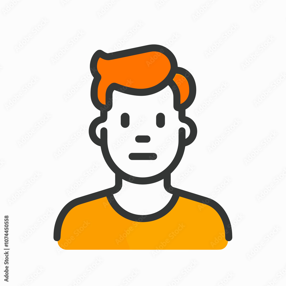 Man, avatar, profile icon vector image. Can also be used for user touch gestures. Suitable for web apps, mobile apps and print media. Man, avatar, profile icon vector image. Can also be used for user touch gestures. Suitable for web apps, mobile apps and print media.