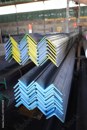 steel pipe product group square pipe Construction steel products such as black steel pipes, image ideas, examples of steel products.metal warehouse industry, delivery to customers.