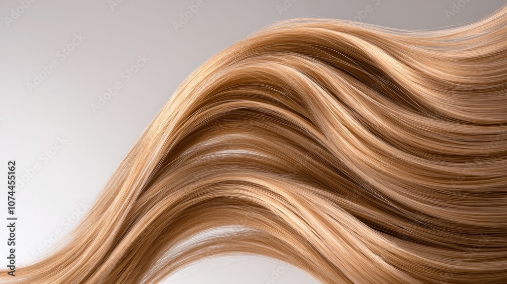 A long, flowing mane of blonde hair A long, flowing mane of blonde hair
