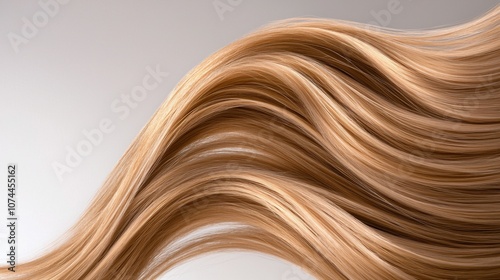 A long, flowing mane of blonde hair photo