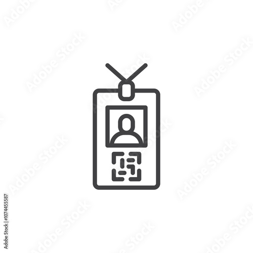 Security Badge line icon