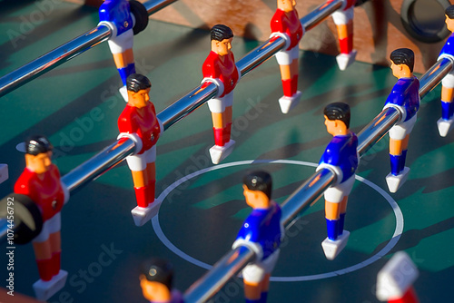 Soccer figures in a board game