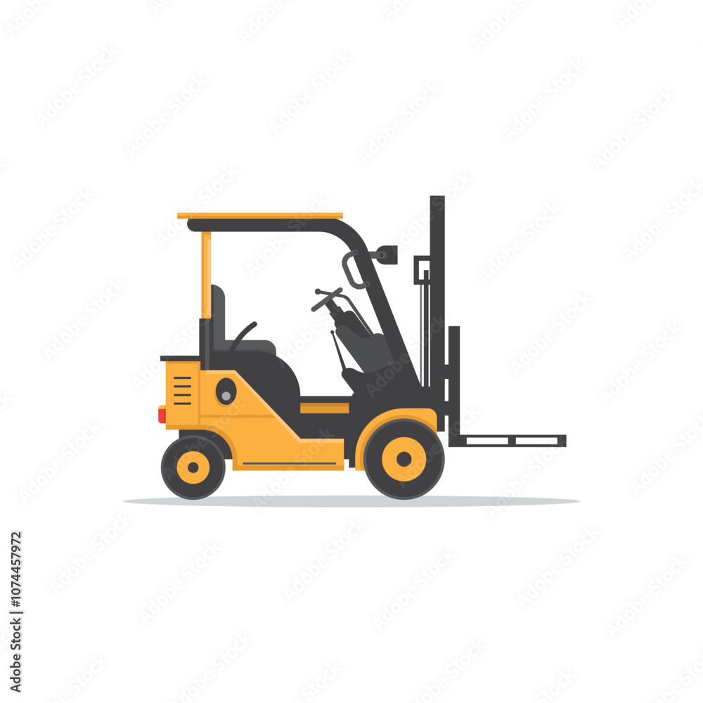 vector illustration of a forklift truck. in flat design vector style vector illustration of a forklift truck. in flat design vector style