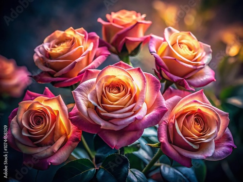 Captivating Portrait Photography of Roses: Exploring the Intricate Shapes and Textures of Nature's Timeless Beauty in Stunning Detail
