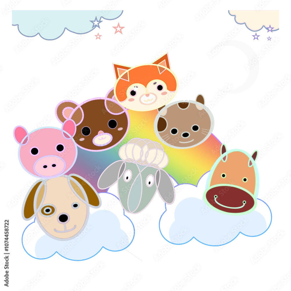 Obraz premium set of animals