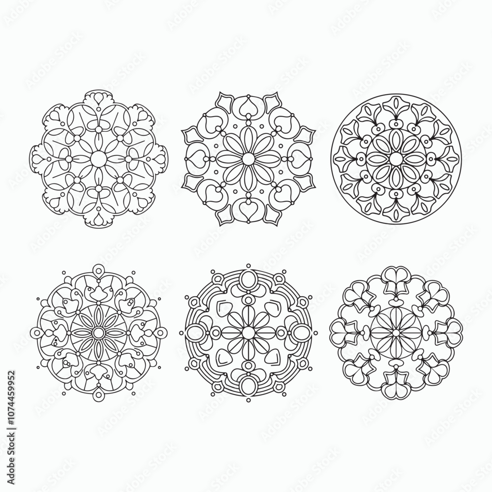 mandala art set vector mandala art set vector
