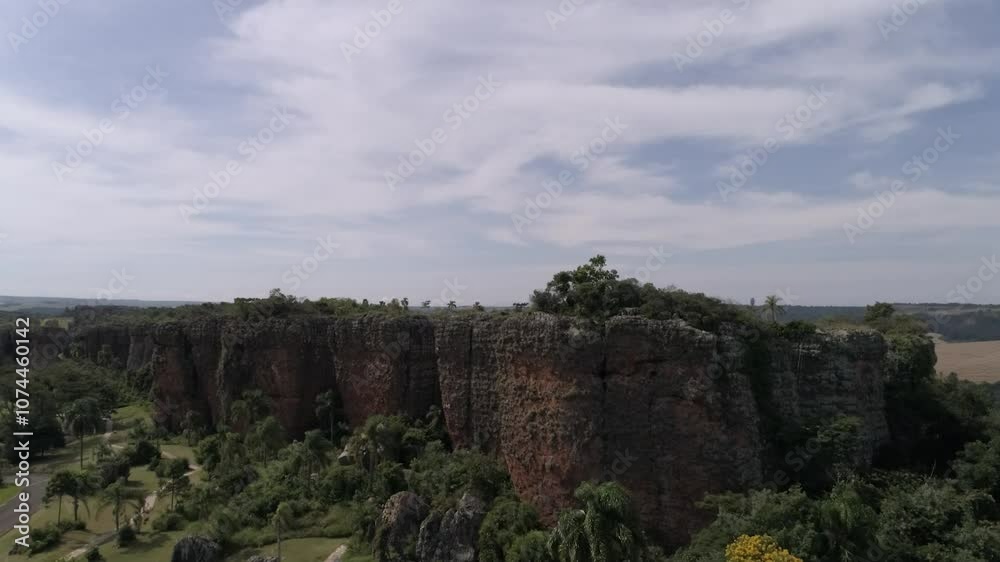 Beautiful landscape rock formation in Vila Velha Brazil Beautiful landscape rock formation in Vila Velha Brazil