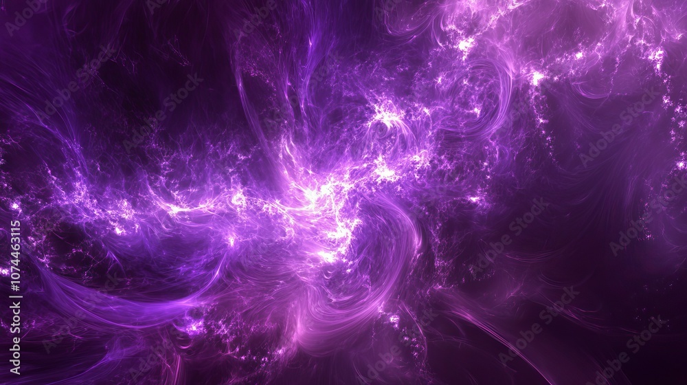 Fototapeta premium Vibrant abstract purple energy background with dynamic light streaks and glowing wave patterns, perfect for futuristic and digital design concepts