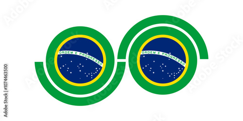 brazil logo design. vector illustration isolated on white background