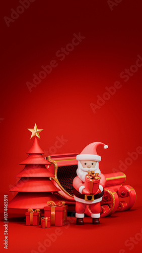 Santa Claus Character holdi...