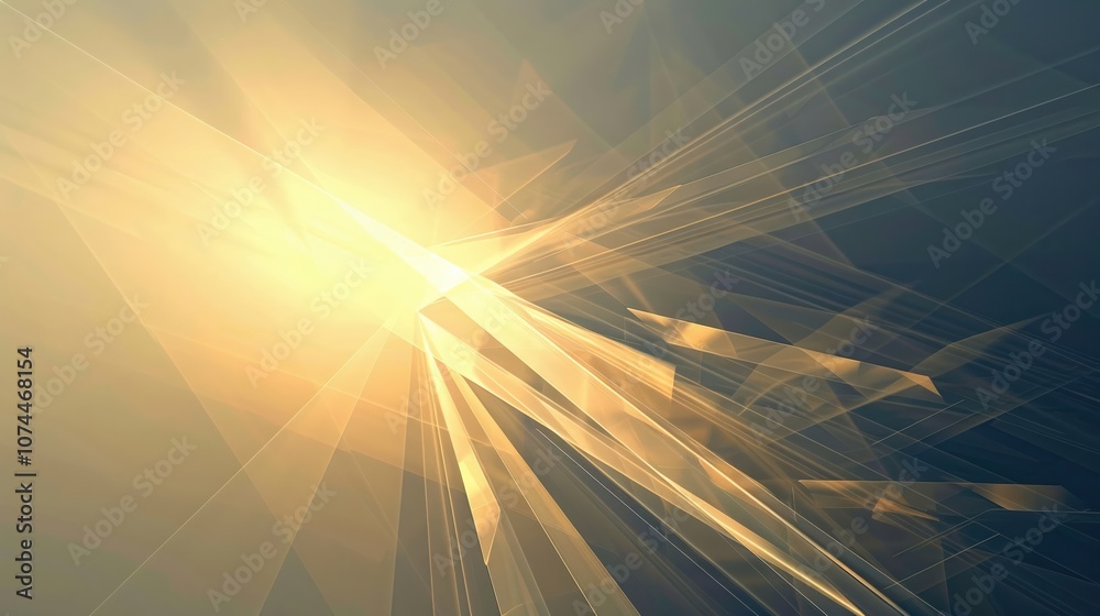 Fototapeta premium An abstract digital visualization of a minimalist bridge made of light