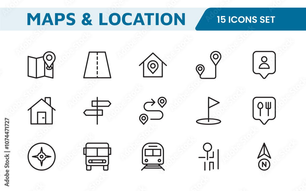 Maps Icon Set. Versatile and visually appealing icons for navigation, location services, and travel apps, designed to enhance user experience and make exploring the world more intuitive and enjoyable. Maps Icon Set. Versatile and visually appealing icons for navigation, location services, and travel apps, designed to enhance user experience and make exploring the world more intuitive and enjoyable.